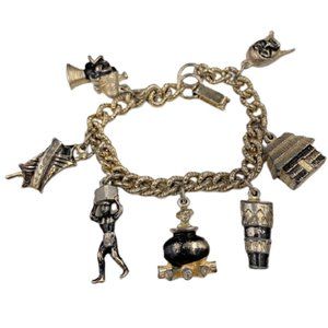 Vintage 1950’s Jamaican Figural Charm Bracelet